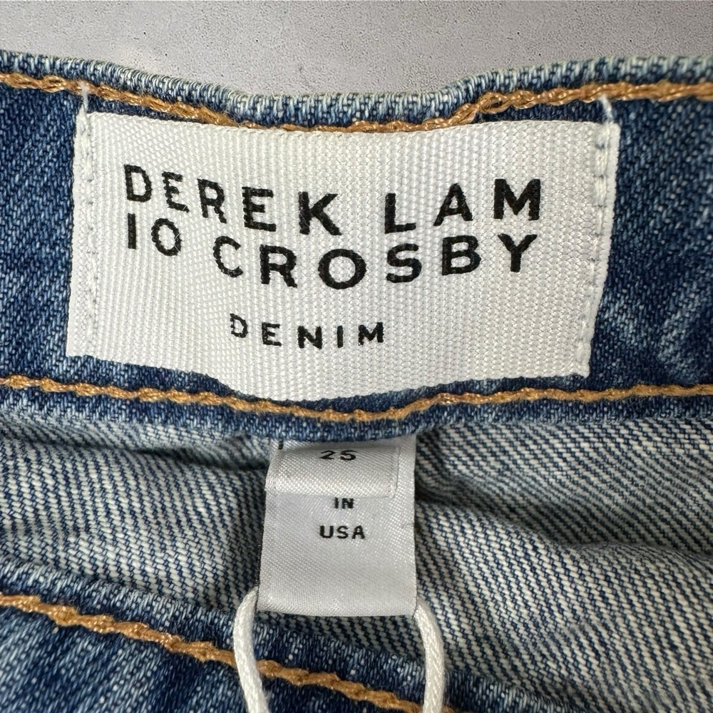 DEREK LAM 10 CROSBY Aine Asymmetrical Denim Skirt in Canal Sz 25 NWT - Picture 8 of 11